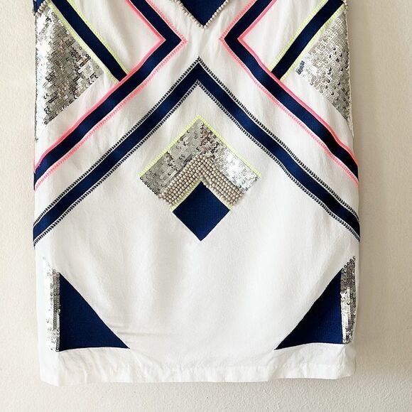 Sass and Bide 100% Silk Embroidered Beaded Sequin Shift Dress - Picture 5 of 15